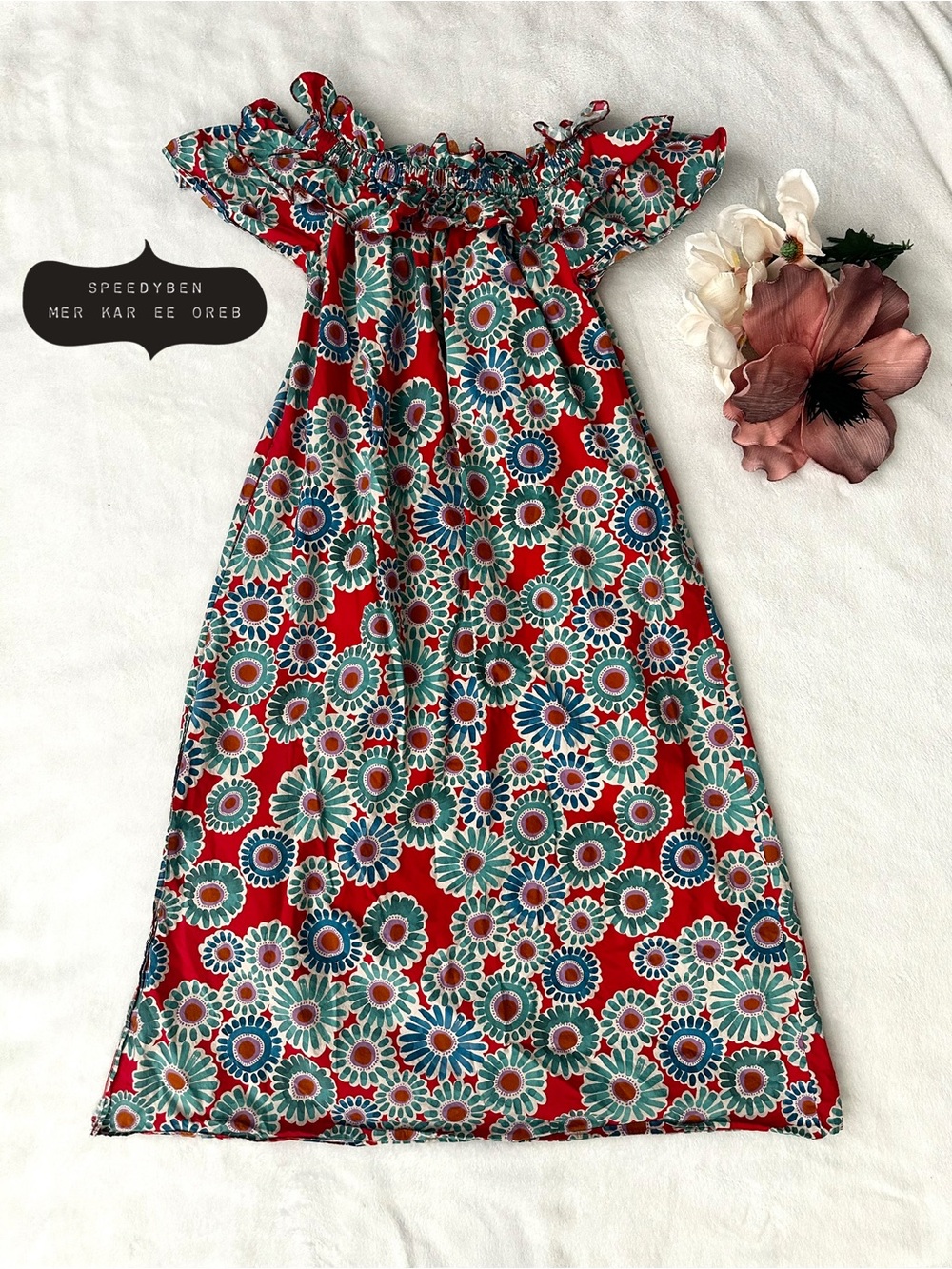 La DoubleJ Breakfast Crazy Daisy Maxi Dress Size medium